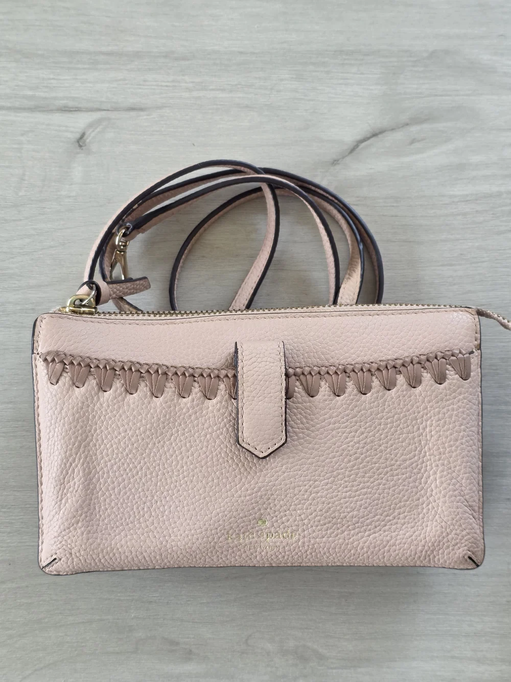 kate spade Blush Leather Crossbody Wallet